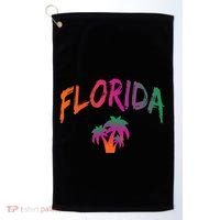 Florida The Sunshine State Tie Dye Text Print Classic Golf Towel thumb 0