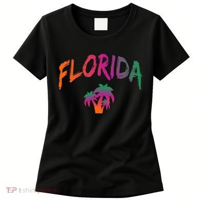 Florida The Sunshine State Tie Dye Text Print Classic Women's T-Shirt