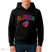 Florida The Sunshine State Tie Dye Text Print Classic Kids Hoodie thumb 4