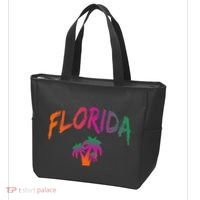 Florida The Sunshine State Tie Dye Text Print Classic Tote Bag thumb 3