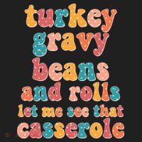 Funny Thanksgiving Turkey Gravy Beans And Rolls Beanie thumb 2