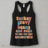 Funny Thanksgiving Turkey Gravy Beans And Rolls Women's Tank Top thumb 3