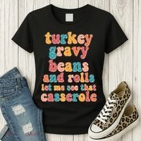 Funny Thanksgiving Turkey Gravy Beans And Rolls Women's T-Shirt thumb 3