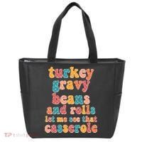 Funny Thanksgiving Turkey Gravy Beans And Rolls Tote Bag thumb 0