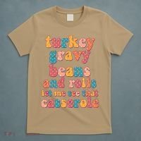 Funny Thanksgiving Turkey Gravy Beans And Rolls T-Shirt thumb 5