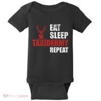 Funny Taxidermist T Eat Sleep Taxidermy Repeat Gift Baby Bodysuit thumb 0