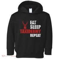 Funny Taxidermist T Eat Sleep Taxidermy Repeat Gift Toddler Hoodie thumb 0