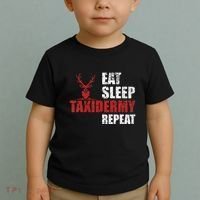 Funny Taxidermist T Eat Sleep Taxidermy Repeat Gift Toddler T-Shirt thumb 2
