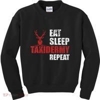Funny Taxidermist T Eat Sleep Taxidermy Repeat Gift Kids Sweatshirt thumb 0