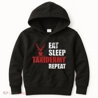Funny Taxidermist T Eat Sleep Taxidermy Repeat Gift Kids Hoodie thumb 0