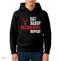 Funny Taxidermist T Eat Sleep Taxidermy Repeat Gift Kids Hoodie thumb 4