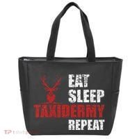 Funny Taxidermist T Eat Sleep Taxidermy Repeat Gift Tote Bag thumb 0
