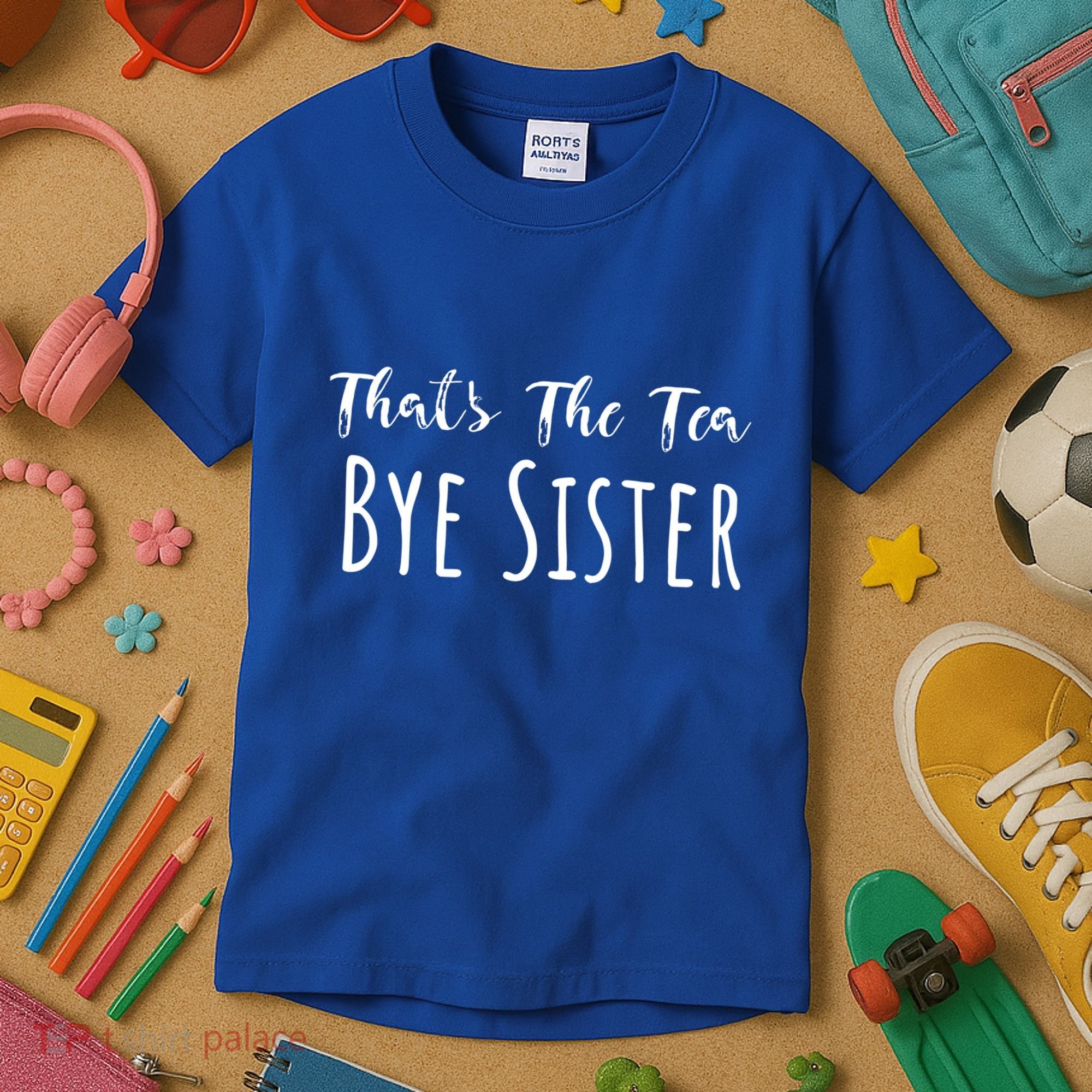 Funny ThatS The Tea Bye Sister Trendy Meme Saying Quote Gift Kids T-Shirt
