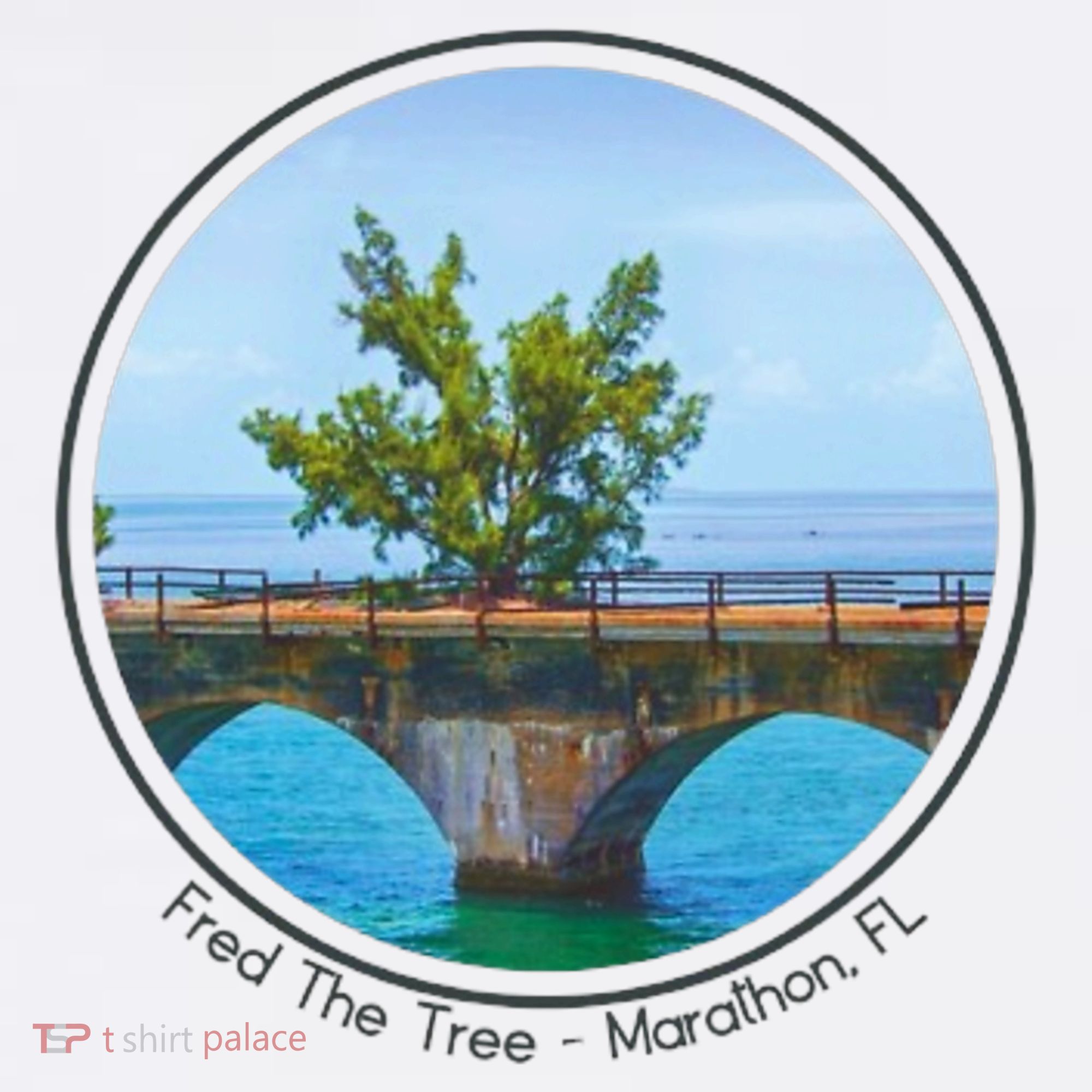 Fred The Tree Marathon Fl 7 Mile Bridge Tree Of Hope Long Sleeve Shirt