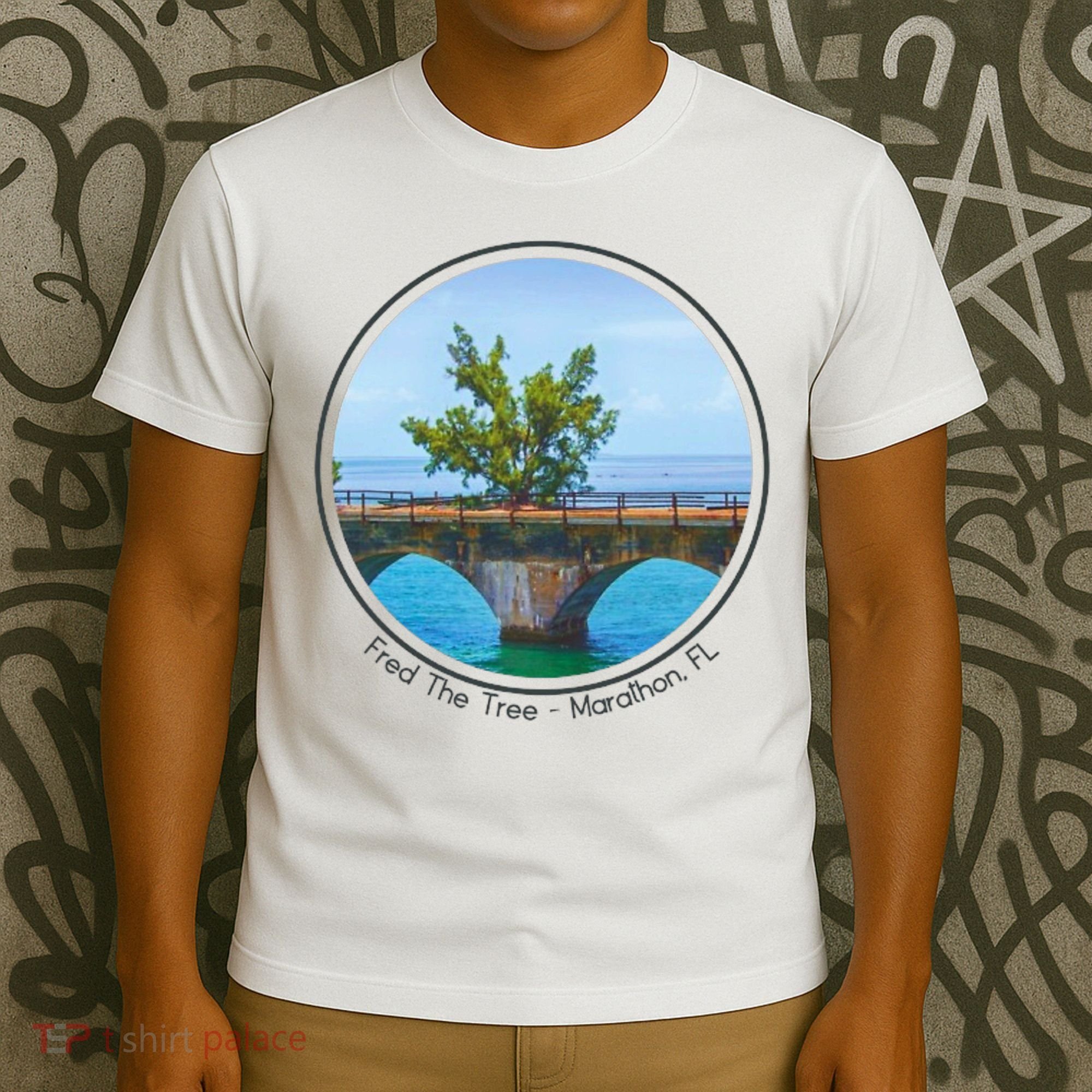 Fred The Tree Marathon Fl 7 Mile Bridge Tree Of Hope T-Shirt