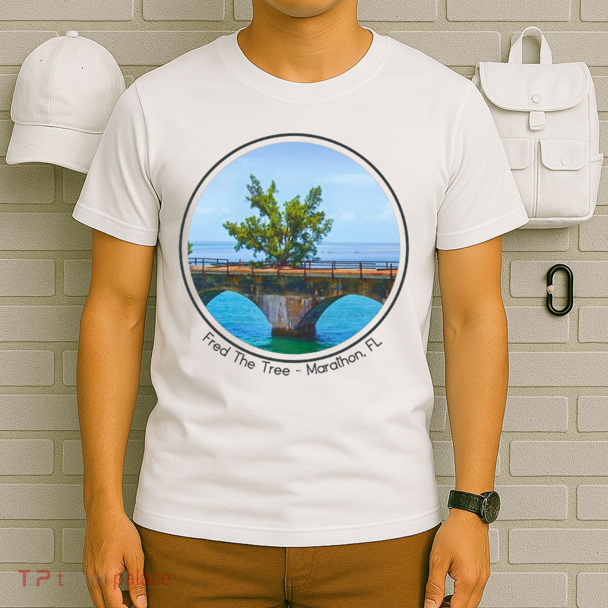 Fred The Tree Marathon Fl 7 Mile Bridge Tree Of Hope T-Shirt