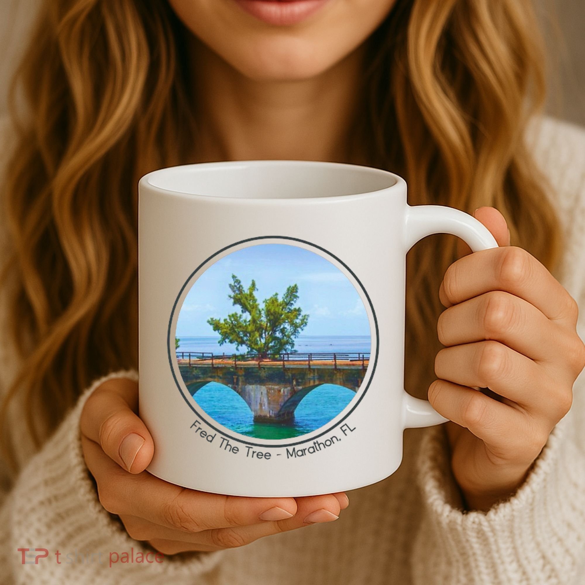 Fred The Tree Marathon Fl 7 Mile Bridge Tree Of Hope Coffee Mug