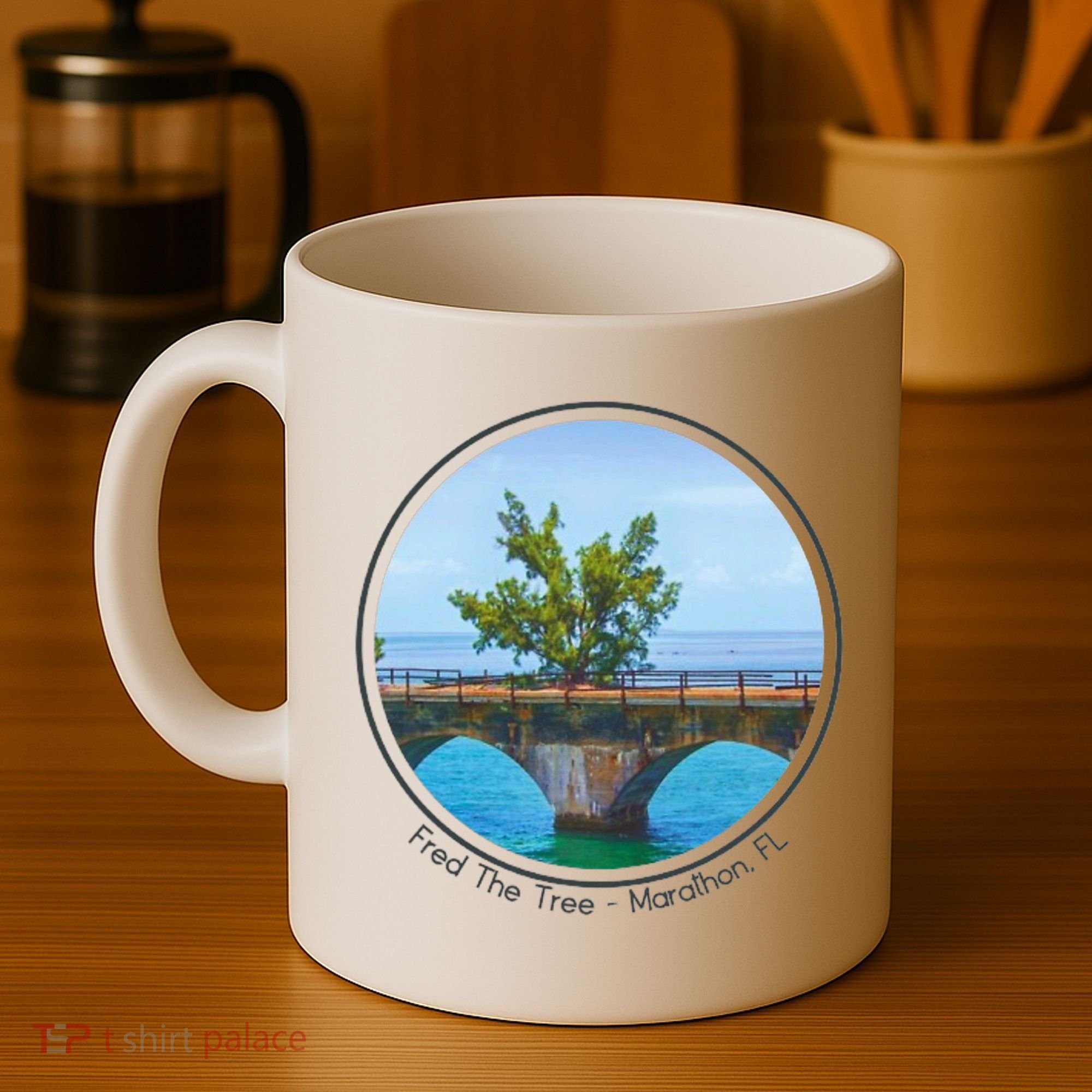 Fred The Tree Marathon Fl 7 Mile Bridge Tree Of Hope Coffee Mug