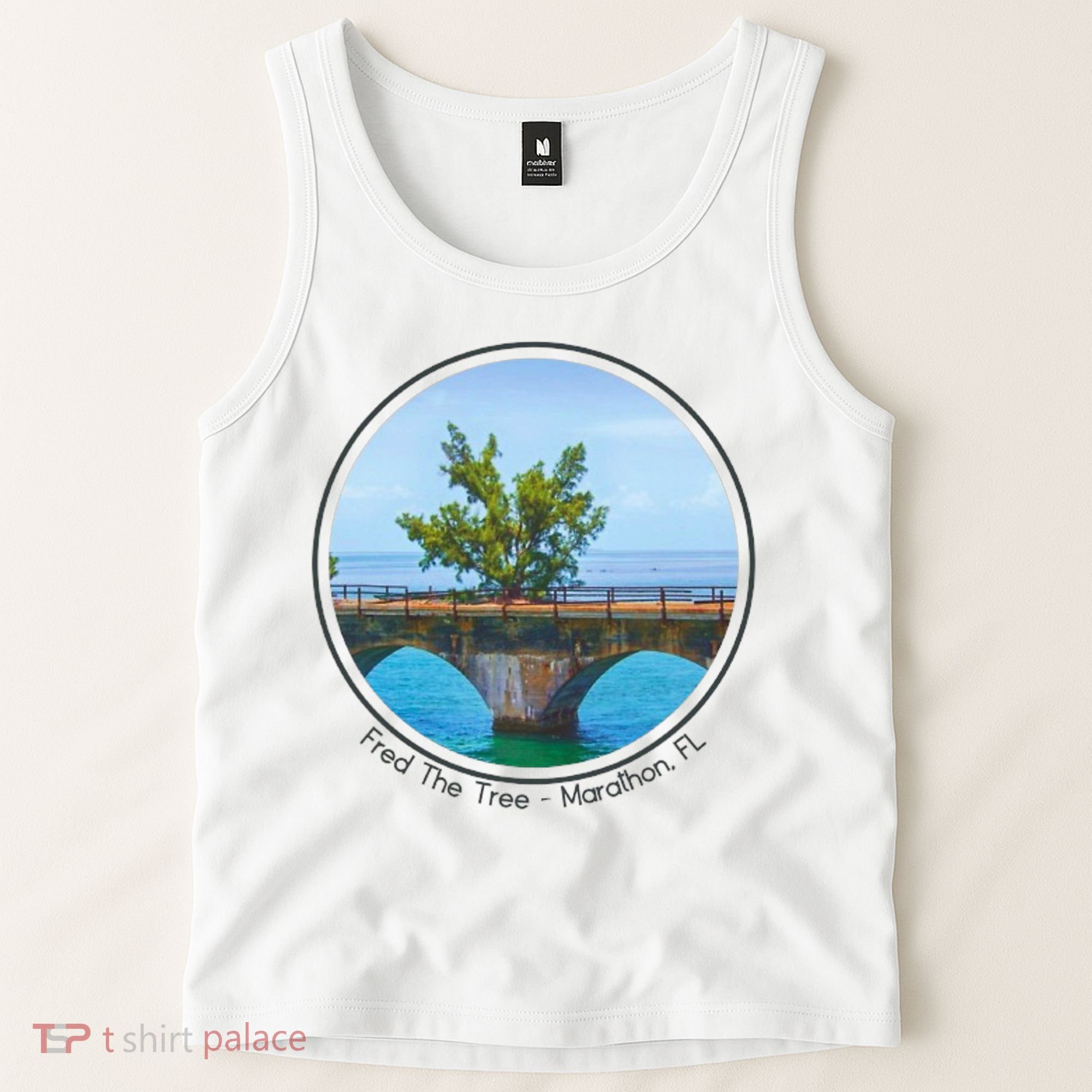 Fred The Tree Marathon Fl 7 Mile Bridge Tree Of Hope Tank Top