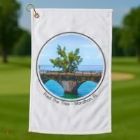 Fred The Tree Marathon Fl 7 Mile Bridge Tree Of Hope Golf Towel thumb 1