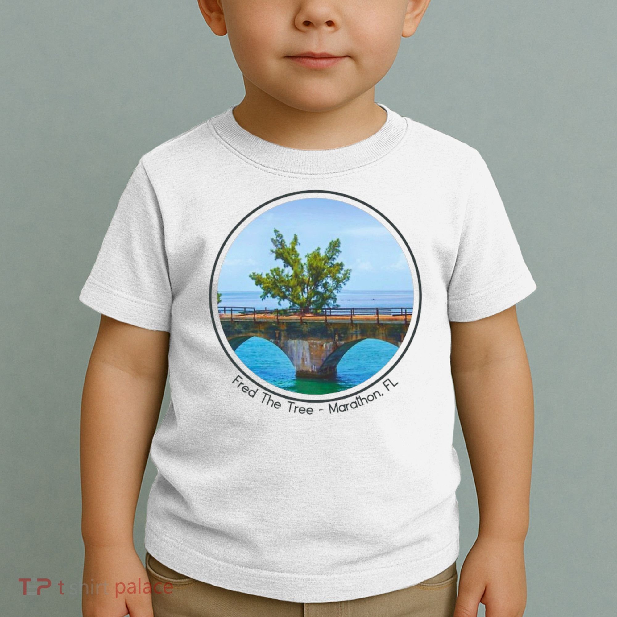 Fred The Tree Marathon Fl 7 Mile Bridge Tree Of Hope Toddler T-Shirt