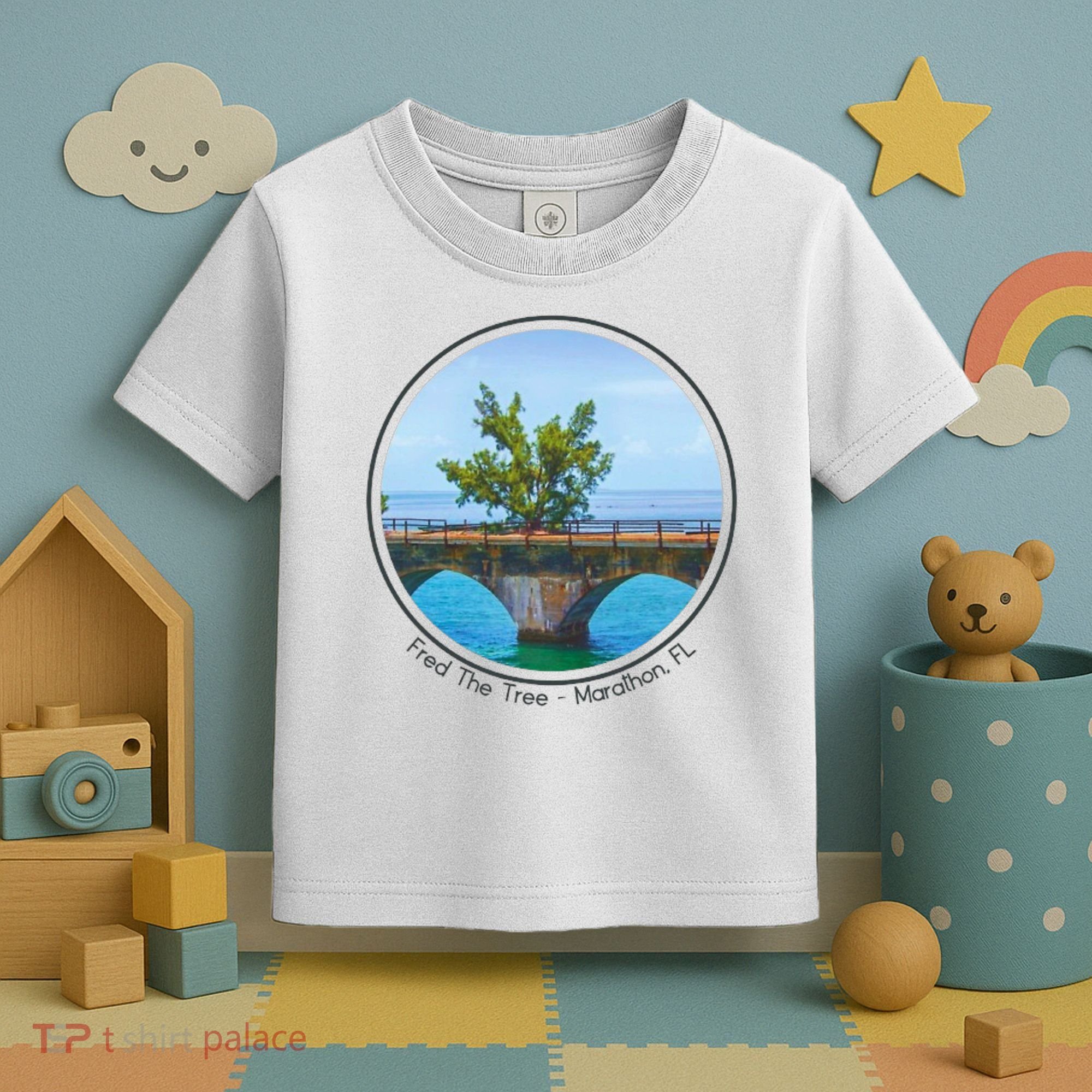 Fred The Tree Marathon Fl 7 Mile Bridge Tree Of Hope Toddler T-Shirt