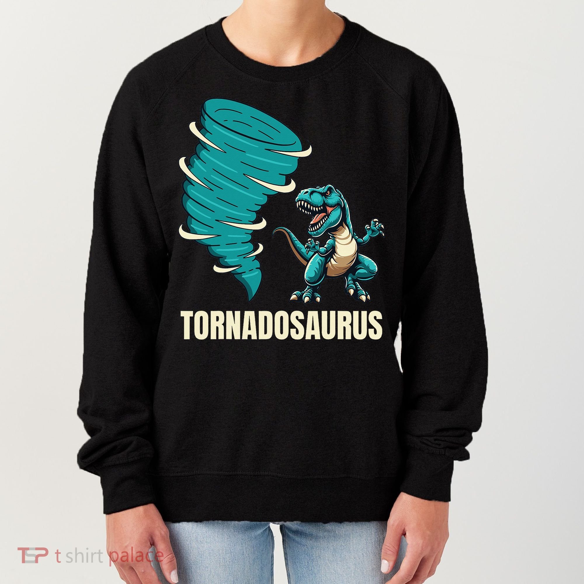 Funny Tornado T Rex Tornado Chaser Women's Sweatshirt