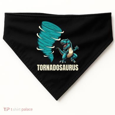 Funny Tornado T Rex Tornado Chaser USA-Made Doggie Bandana