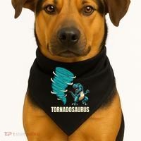 Funny Tornado T Rex Tornado Chaser USA-Made Doggie Bandana thumb 1