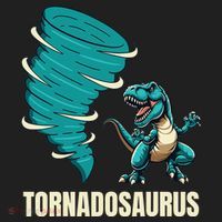 Funny Tornado T Rex Tornado Chaser Hat thumb 2