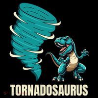 Funny Tornado T Rex Tornado Chaser Toddler Hoodie thumb 2