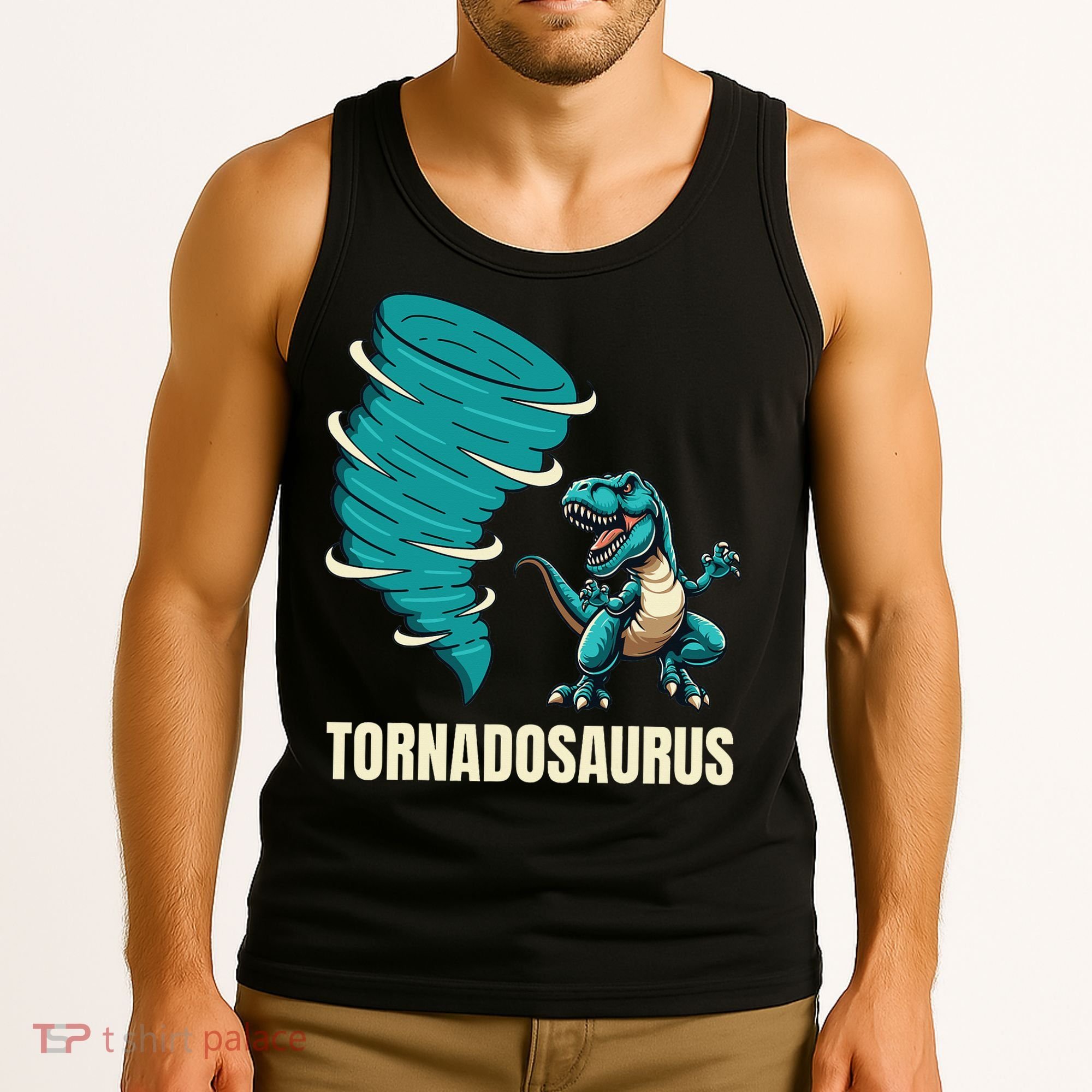 Funny Tornado T Rex Tornado Chaser Tank Top