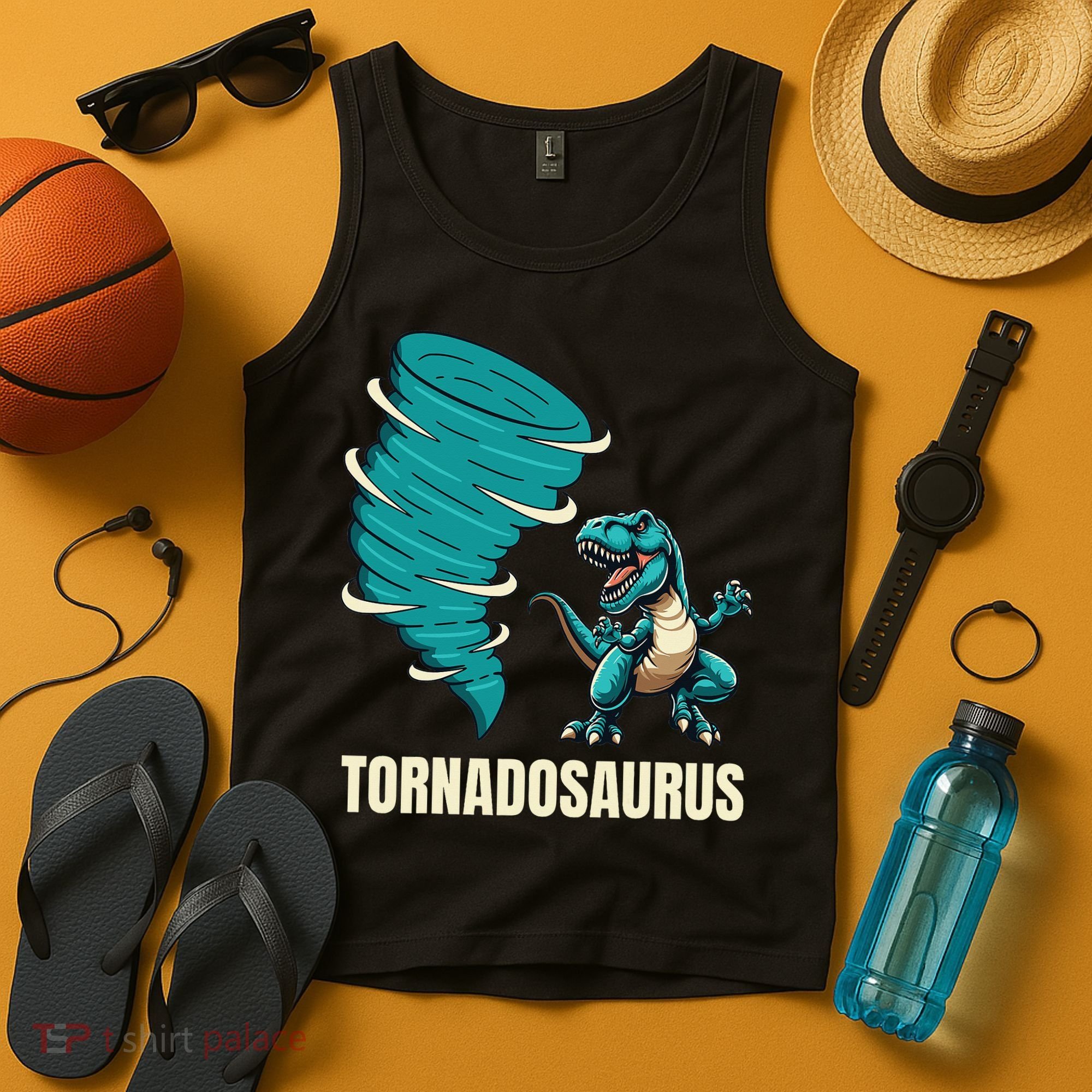 Funny Tornado T Rex Tornado Chaser Tank Top