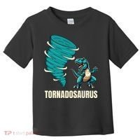 Funny Tornado T Rex Tornado Chaser Toddler T-Shirt thumb 0