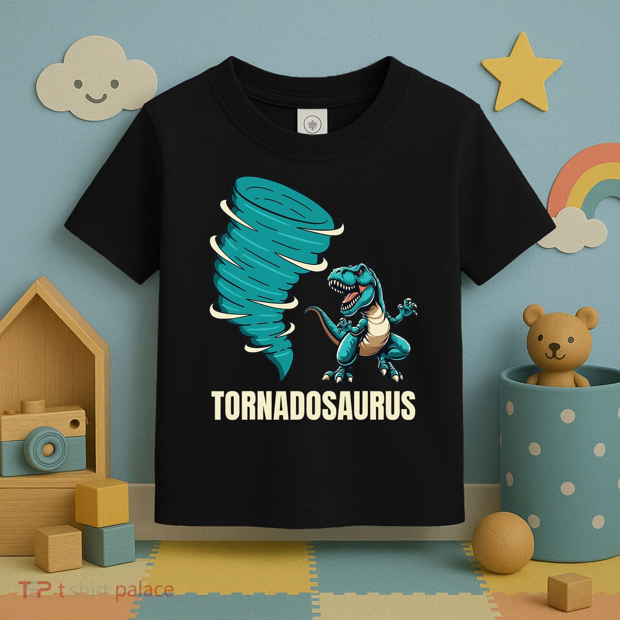 Funny Tornado T Rex Tornado Chaser Toddler T-Shirt