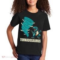 Funny Tornado T Rex Tornado Chaser Kids T-Shirt thumb 2