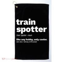 Funny Trainspotting Train Gift Great Gift Golf Towel thumb 0