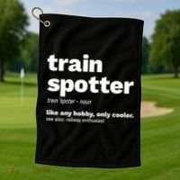 Funny Trainspotting Train Gift Great Gift Golf Towel thumb 1