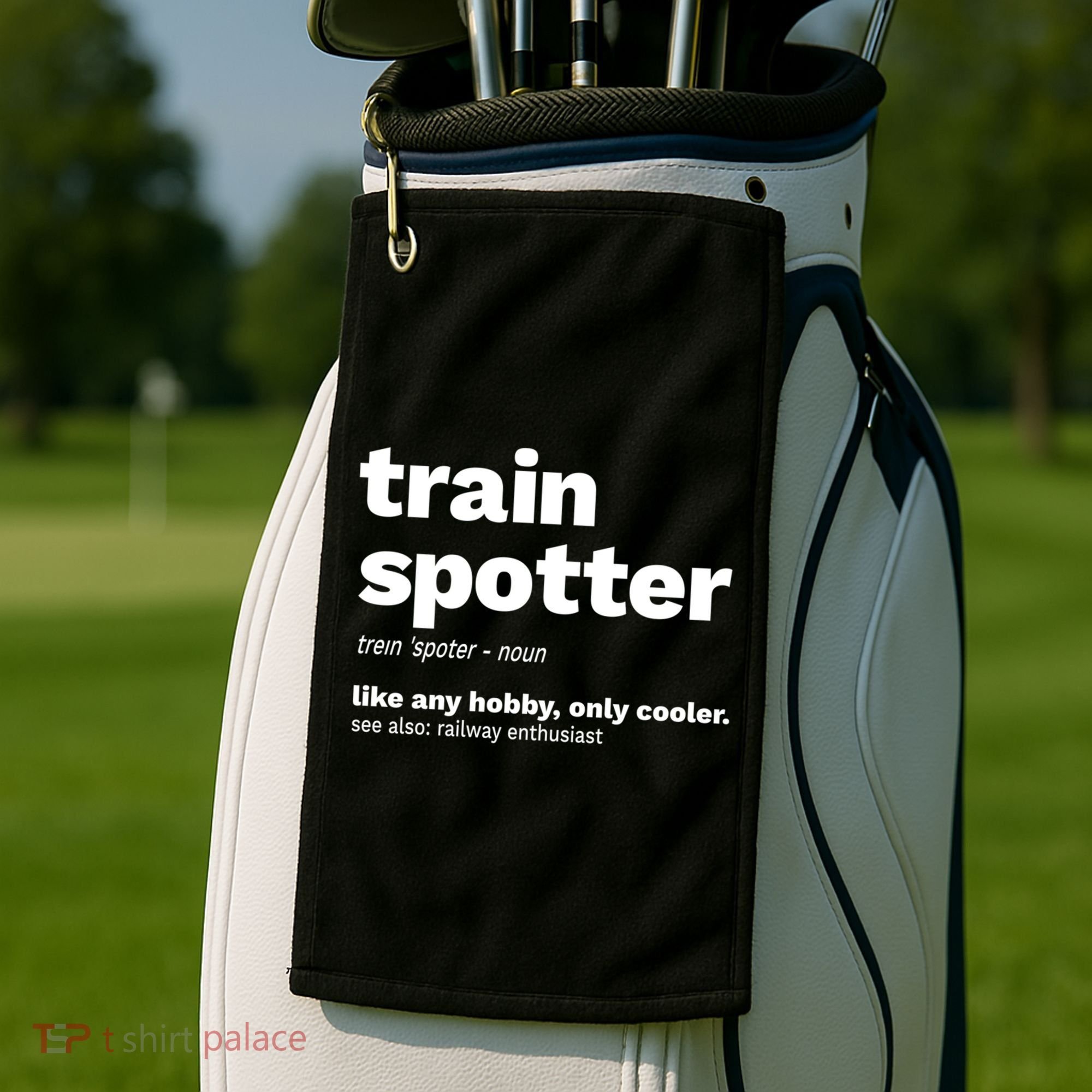 Funny Trainspotting Train Gift Great Gift Golf Towel