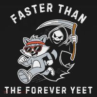 Faster Than The Forever Yeet Run Away Faster Funny Saying Women's Hoodie thumb 2