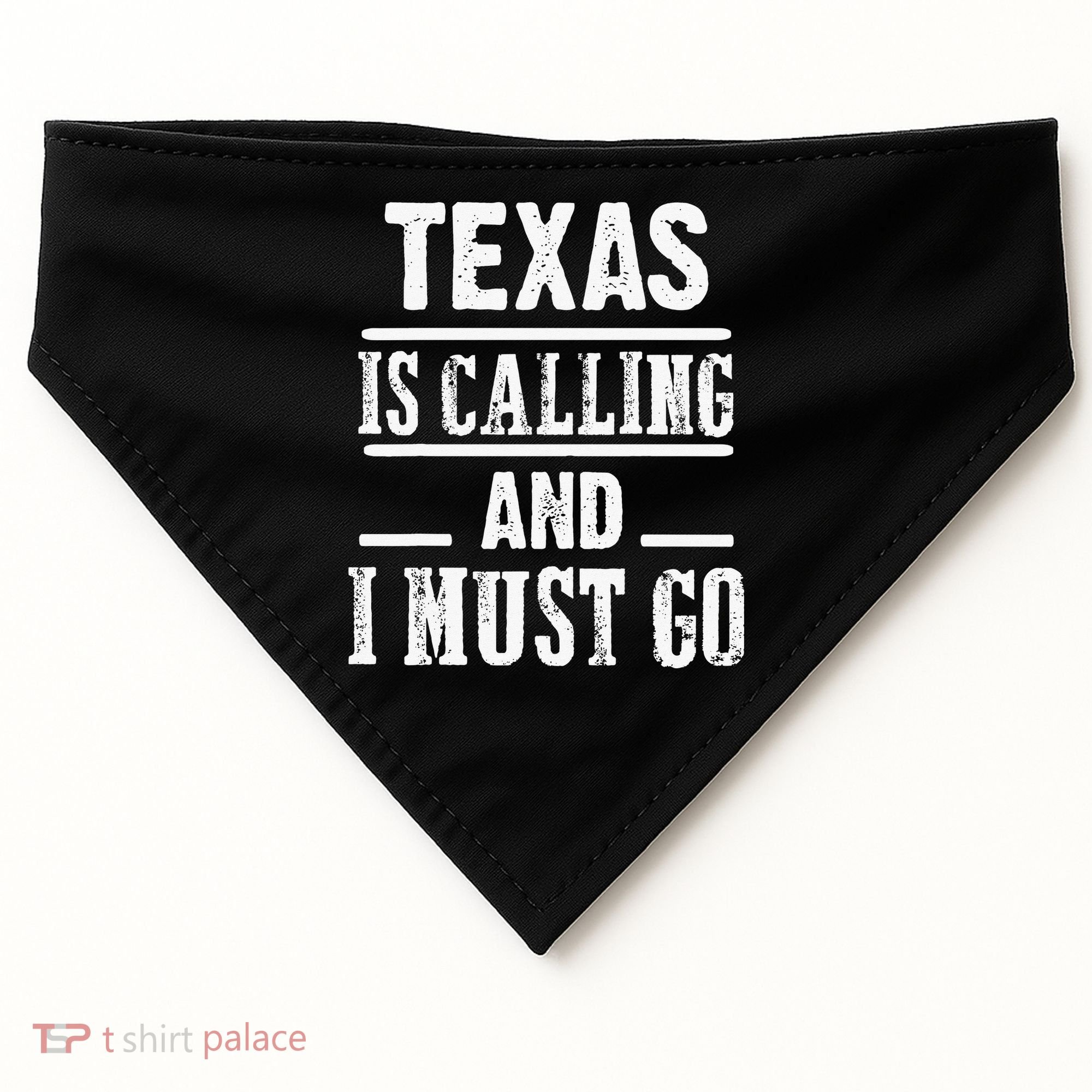 funny Traveling Texas is calling and I must go USA-Made Doggie Bandana
