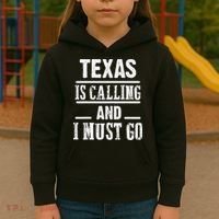 funny Traveling Texas is calling and I must go Kids Hoodie thumb 3