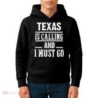 funny Traveling Texas is calling and I must go Kids Hoodie thumb 4