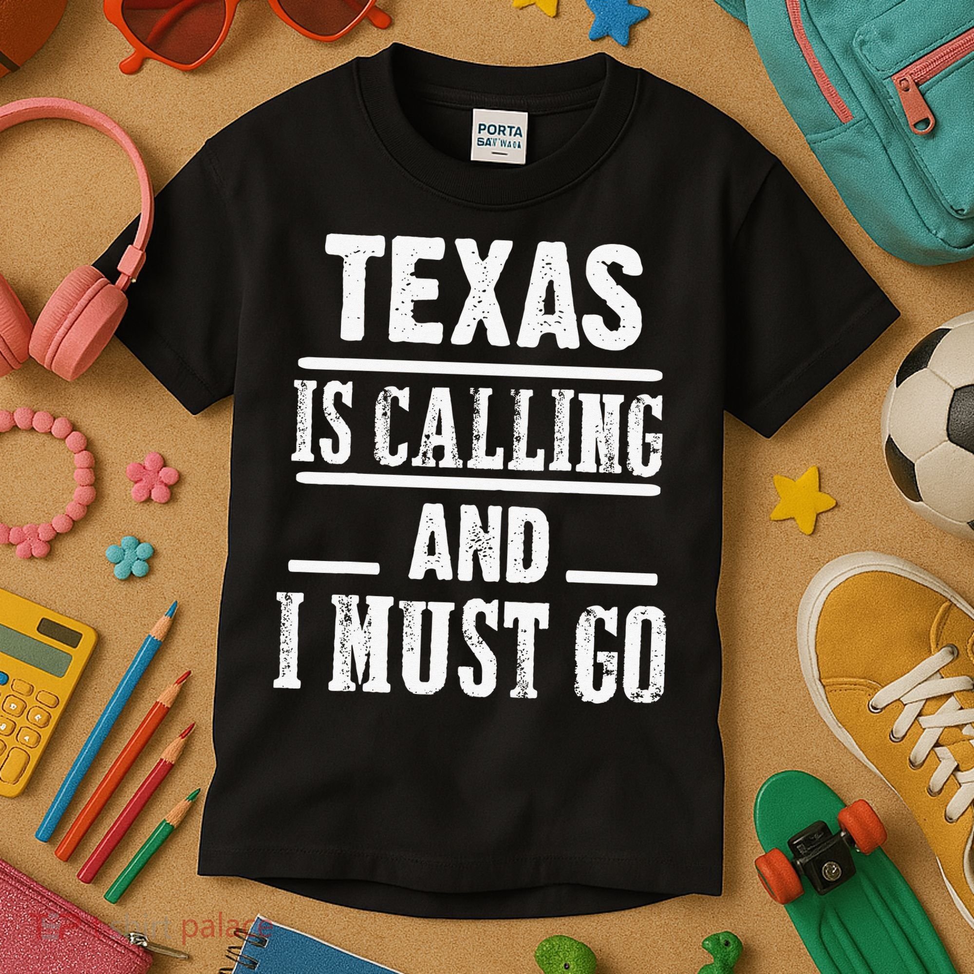 funny Traveling Texas is calling and I must go Kids T-Shirt