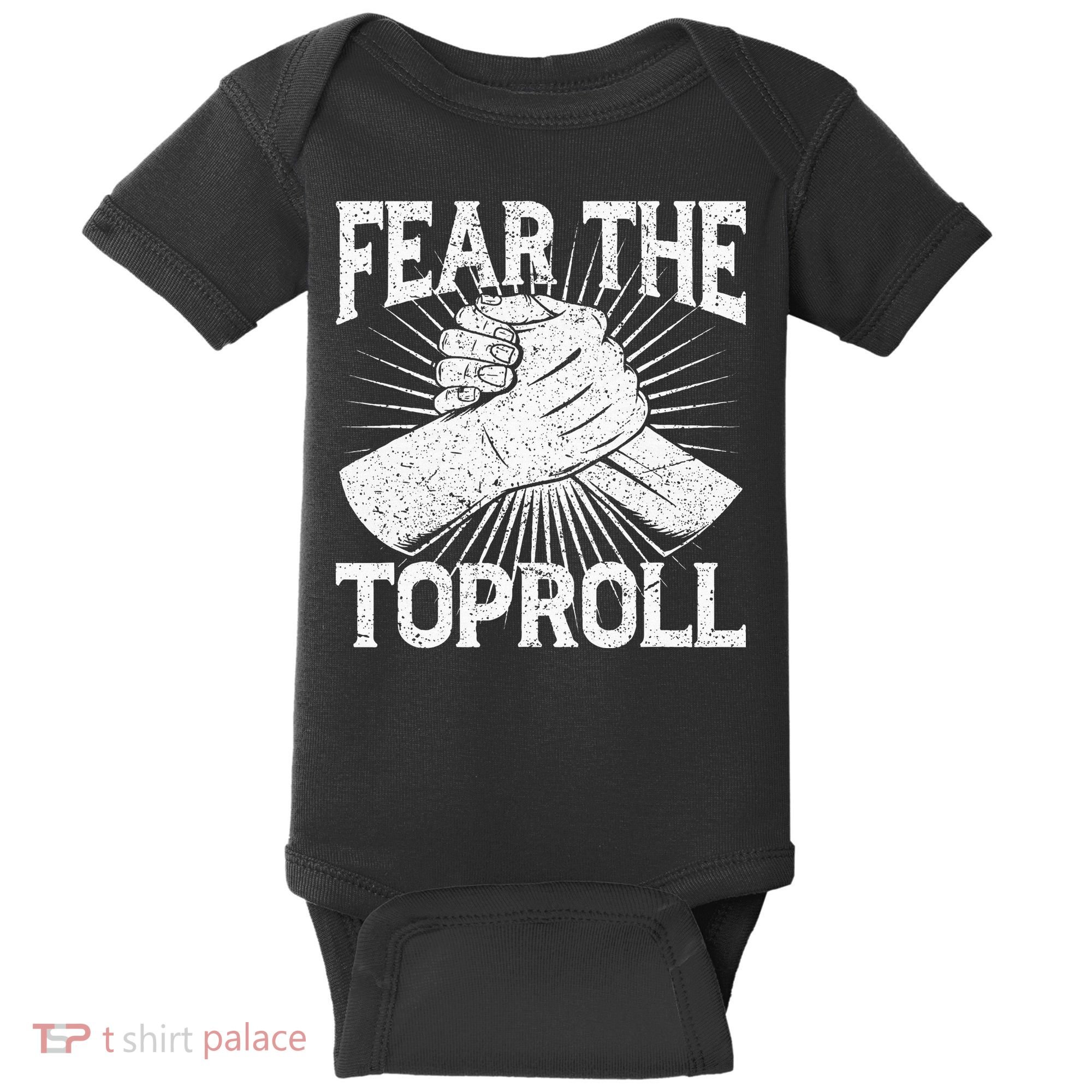 Fear The Toproll Arm Wrestling Baby Bodysuit