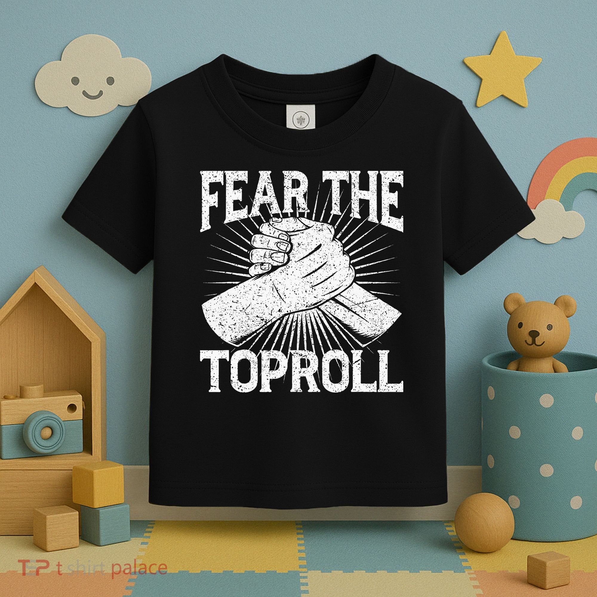 Fear The Toproll Arm Wrestling Toddler T-Shirt