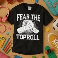 Fear The Toproll Arm Wrestling Kids T-Shirt thumb 3