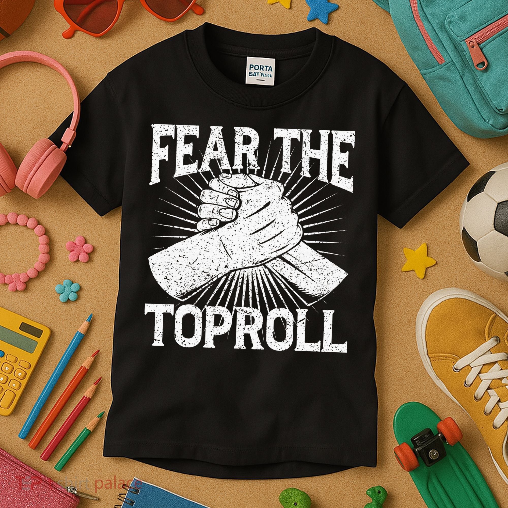 Fear The Toproll Arm Wrestling Kids T-Shirt
