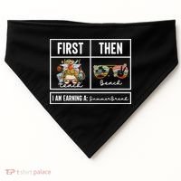 First Teach Then Beach I Am Earning A Summer Break Teacher USA-Made Doggie Bandana thumb 0