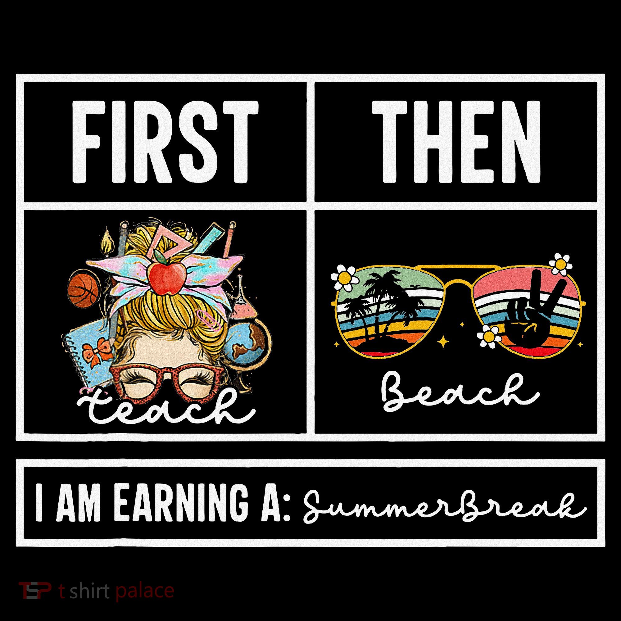 First Teach Then Beach I Am Earning A Summer Break Teacher Women's Hoodie